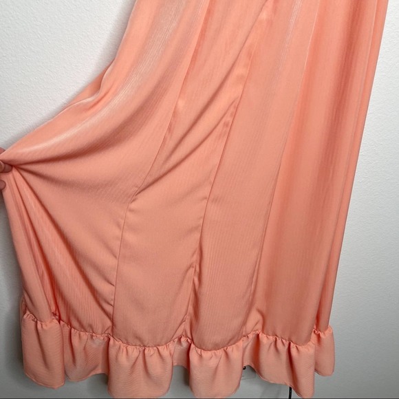 Christy Dawn The Quinn Ruffle Midi Dress in Apricot - Picture 13 of 14